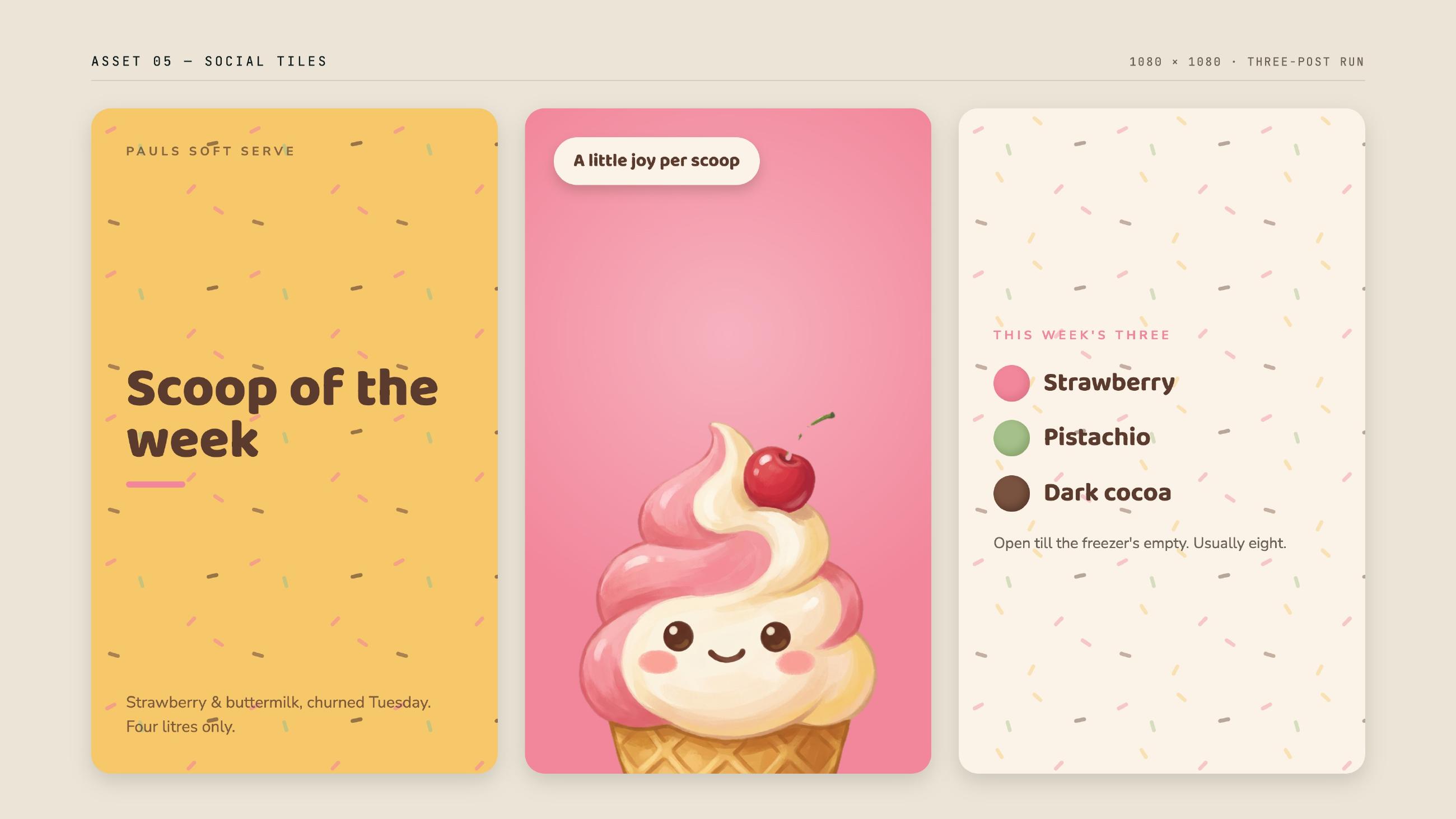 Pauls Soft Serve identity, 6