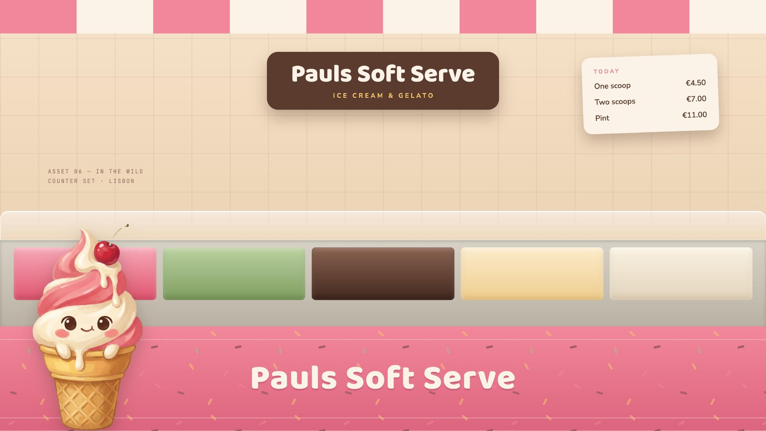 Pauls Soft Serve identity, 7