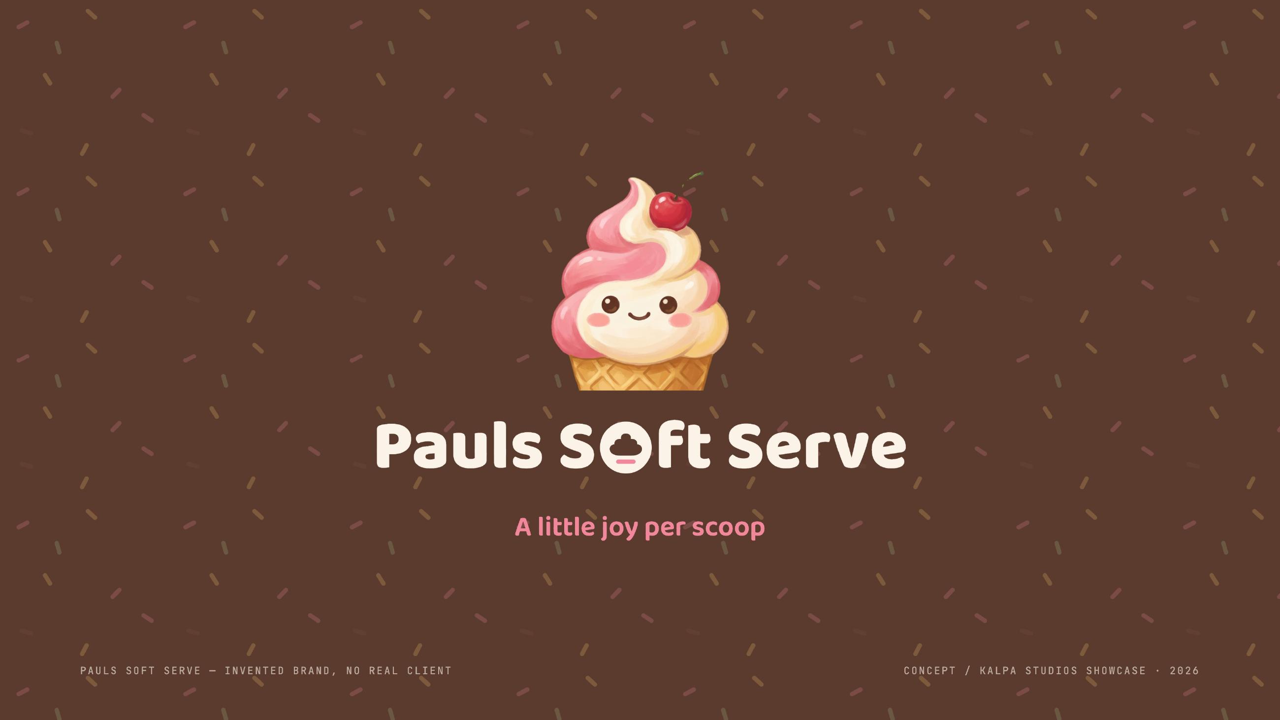 Pauls Soft Serve identity, 8
