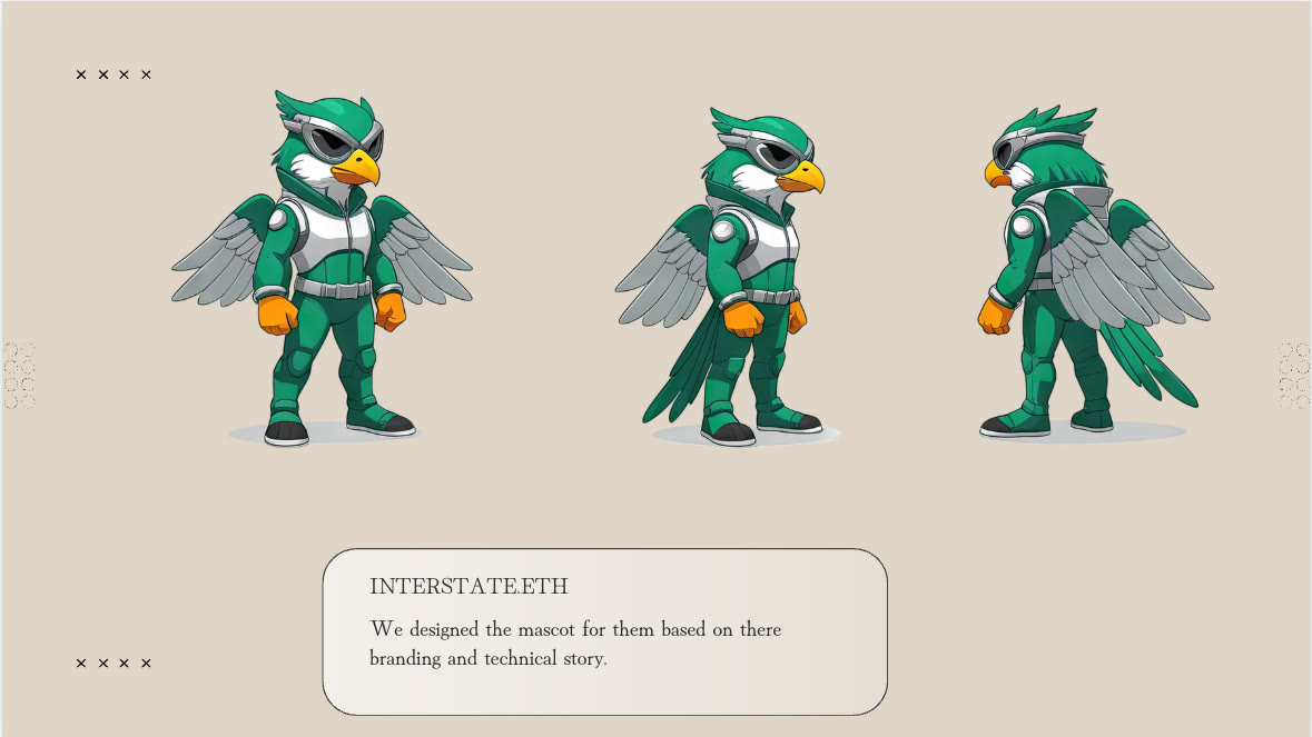Interstate.eth mascot character sheet